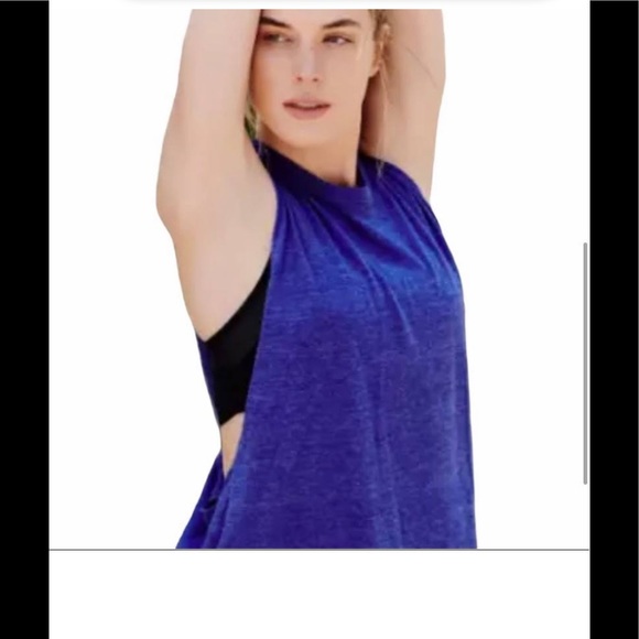 Free people movement size xs athletic purple top with criss cross back - Picture 2 of 7